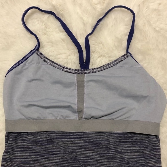 Purple Lululemon Striped Power Y Tank - Picture 7 of 8